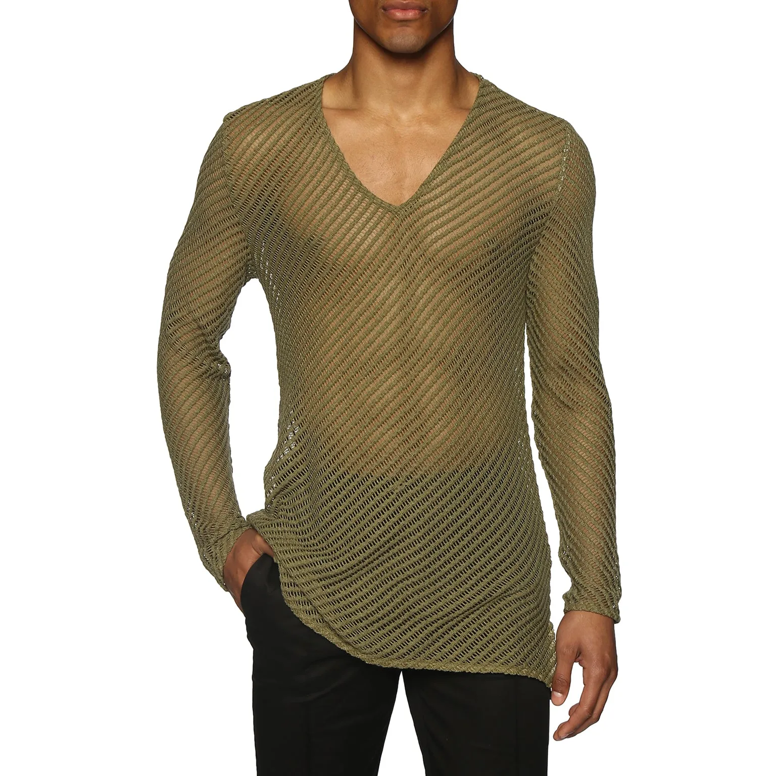 Green San Lorenzo V-neck