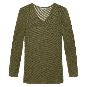 Green San Lorenzo V-neck