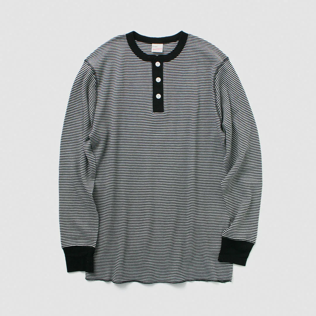 HEALTHKNIT / Basic Waffle Henley Neck Long Sleeve