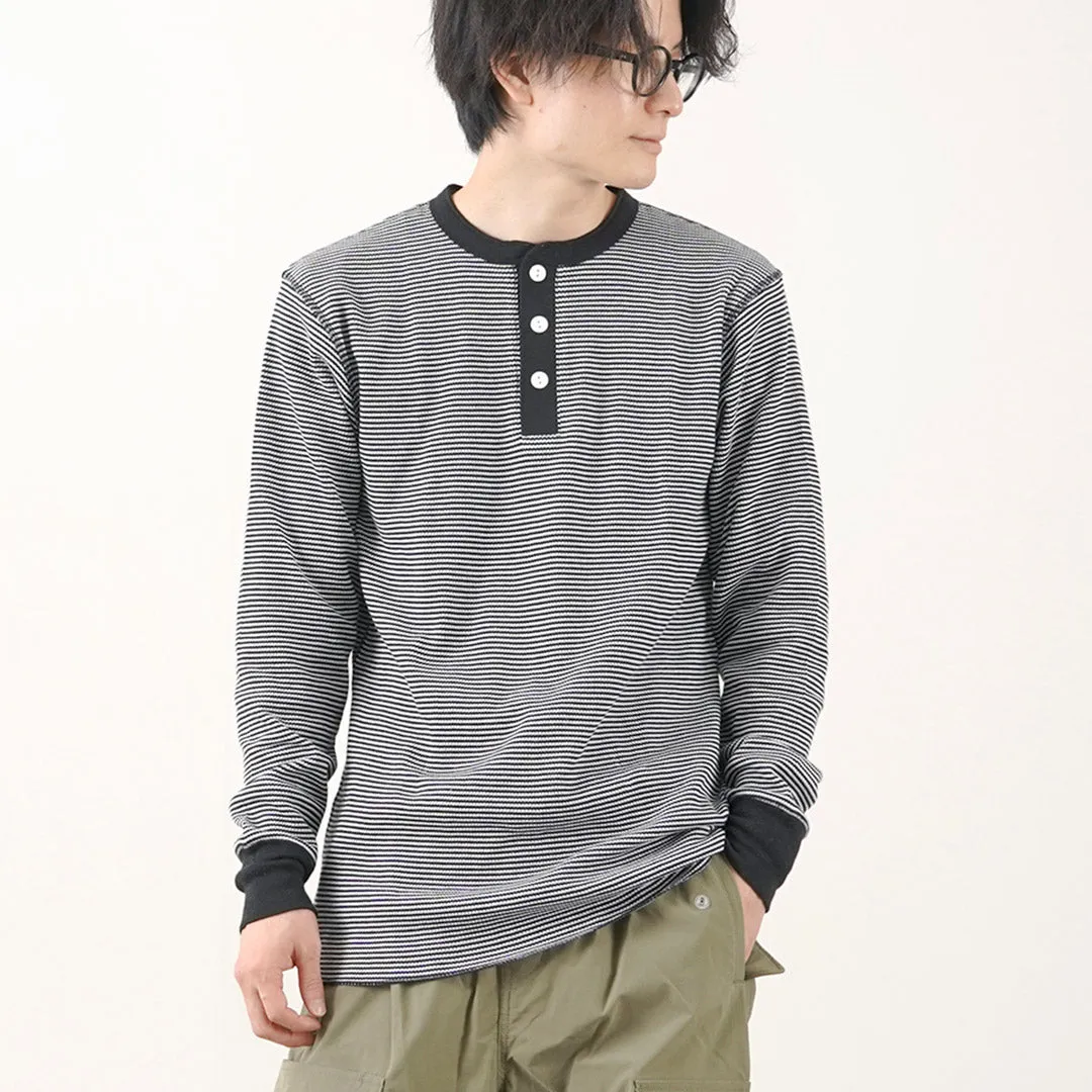 HEALTHKNIT / Basic Waffle Henley Neck Long Sleeve