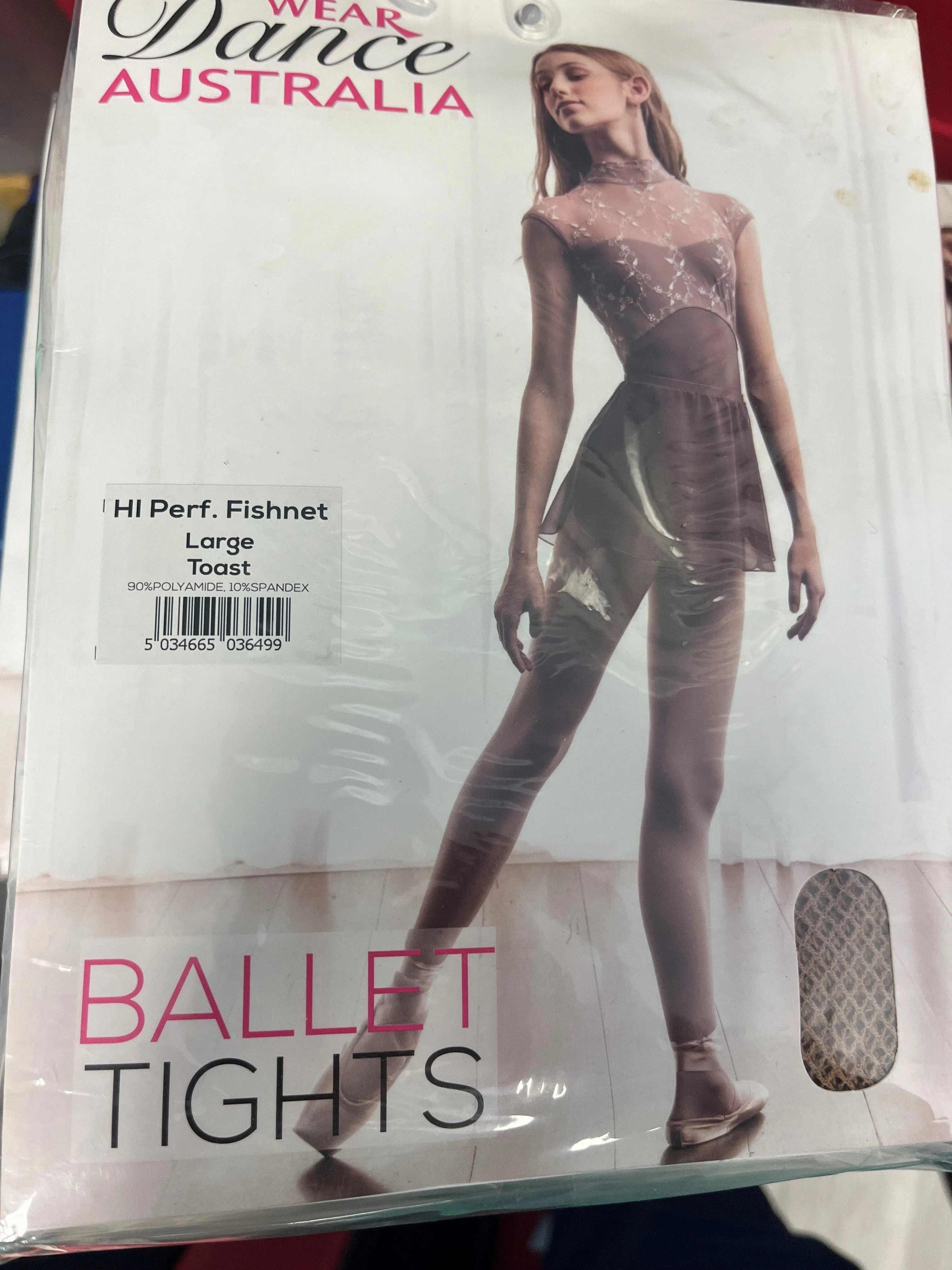 Hi Performance fishnet Ballet Tight Toast