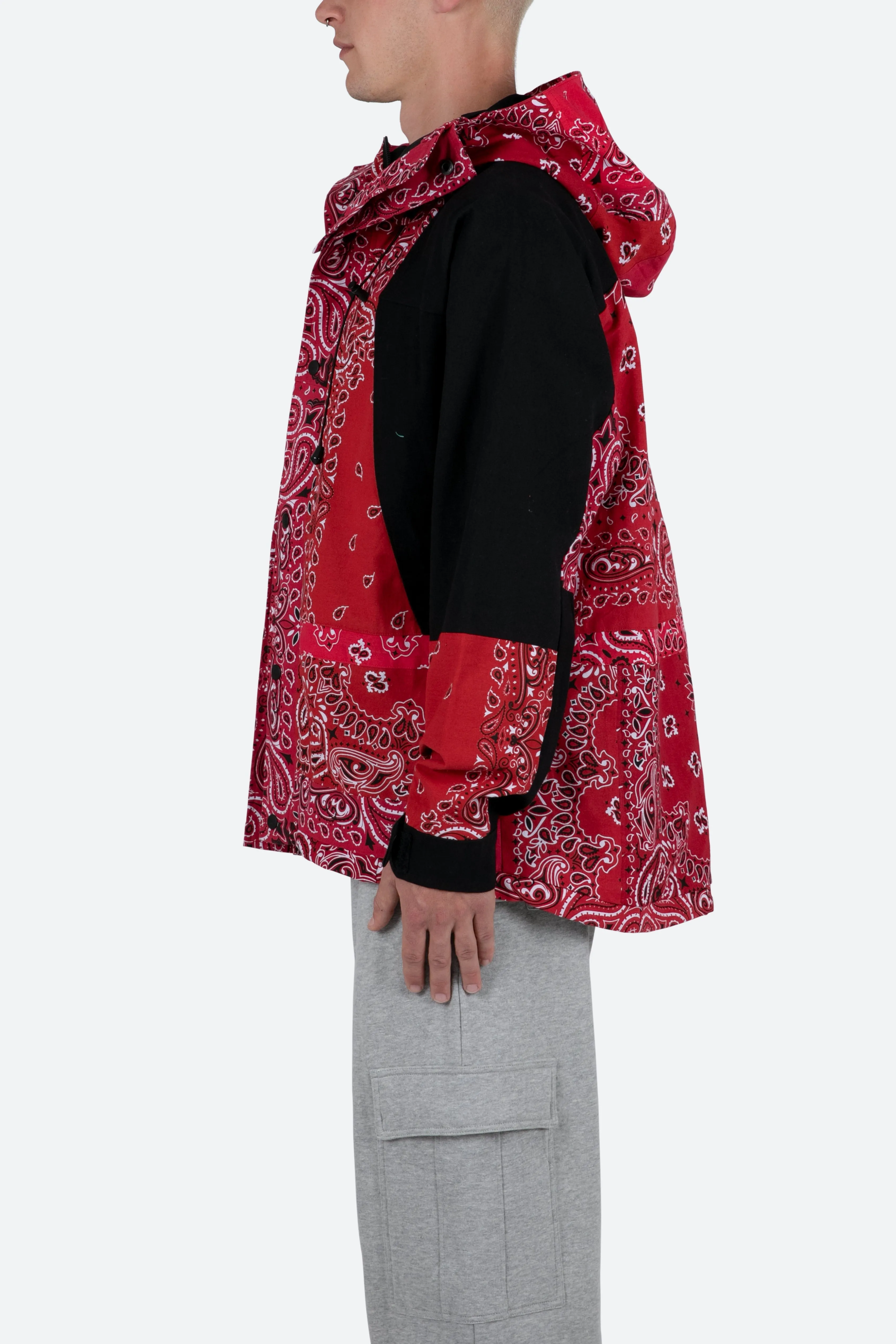 Hooded Bandana Jacket - Red