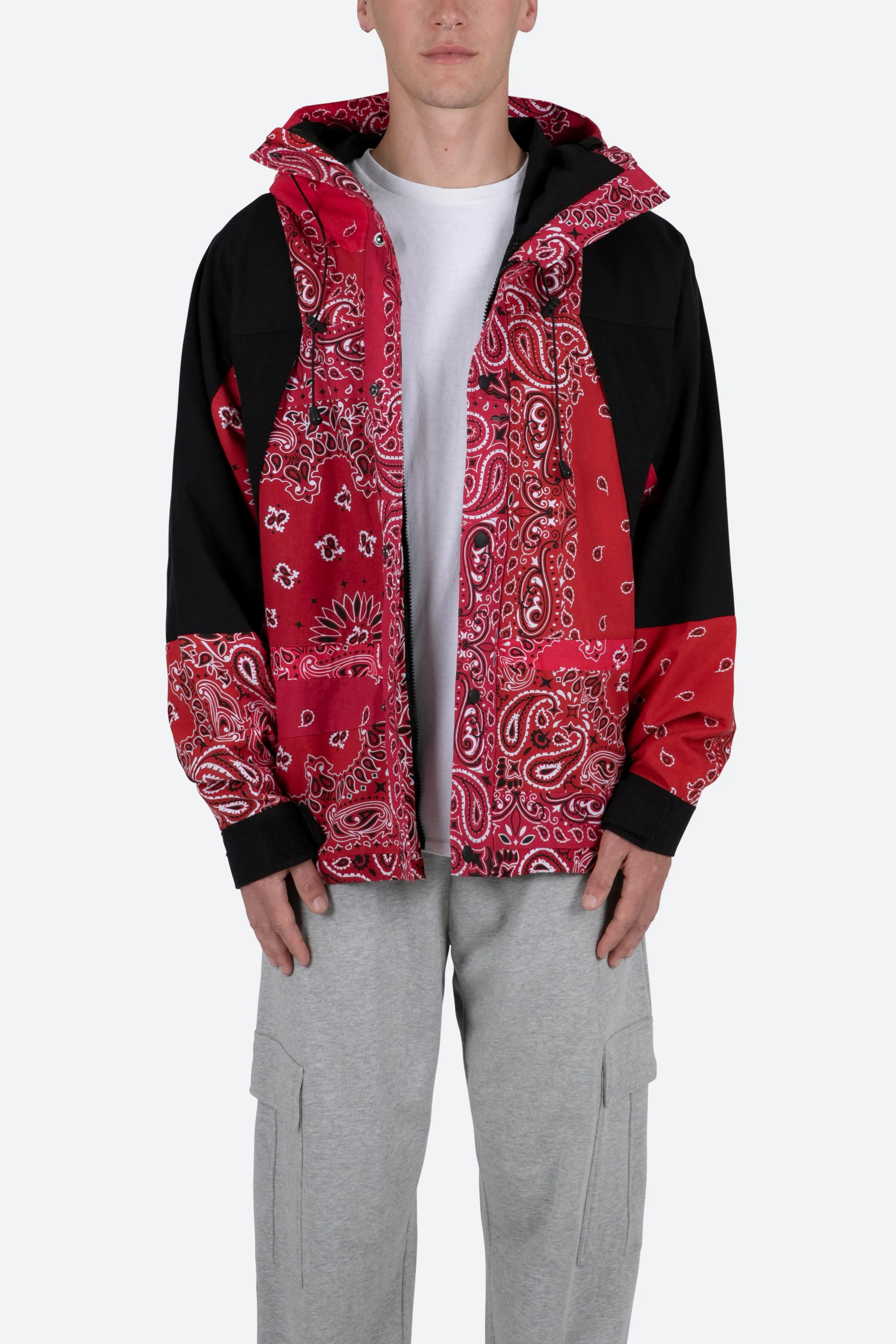 Hooded Bandana Jacket - Red