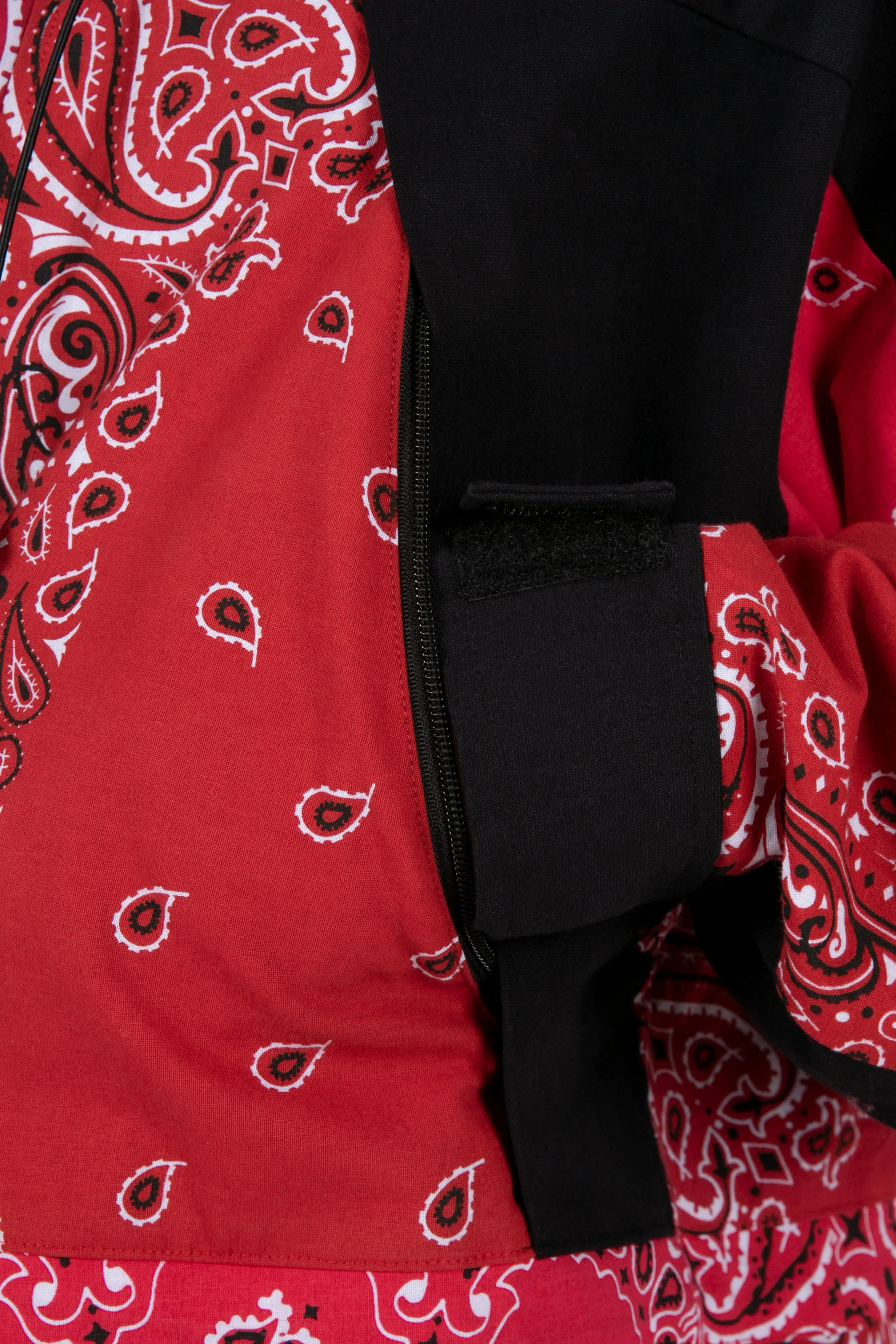 Hooded Bandana Jacket - Red