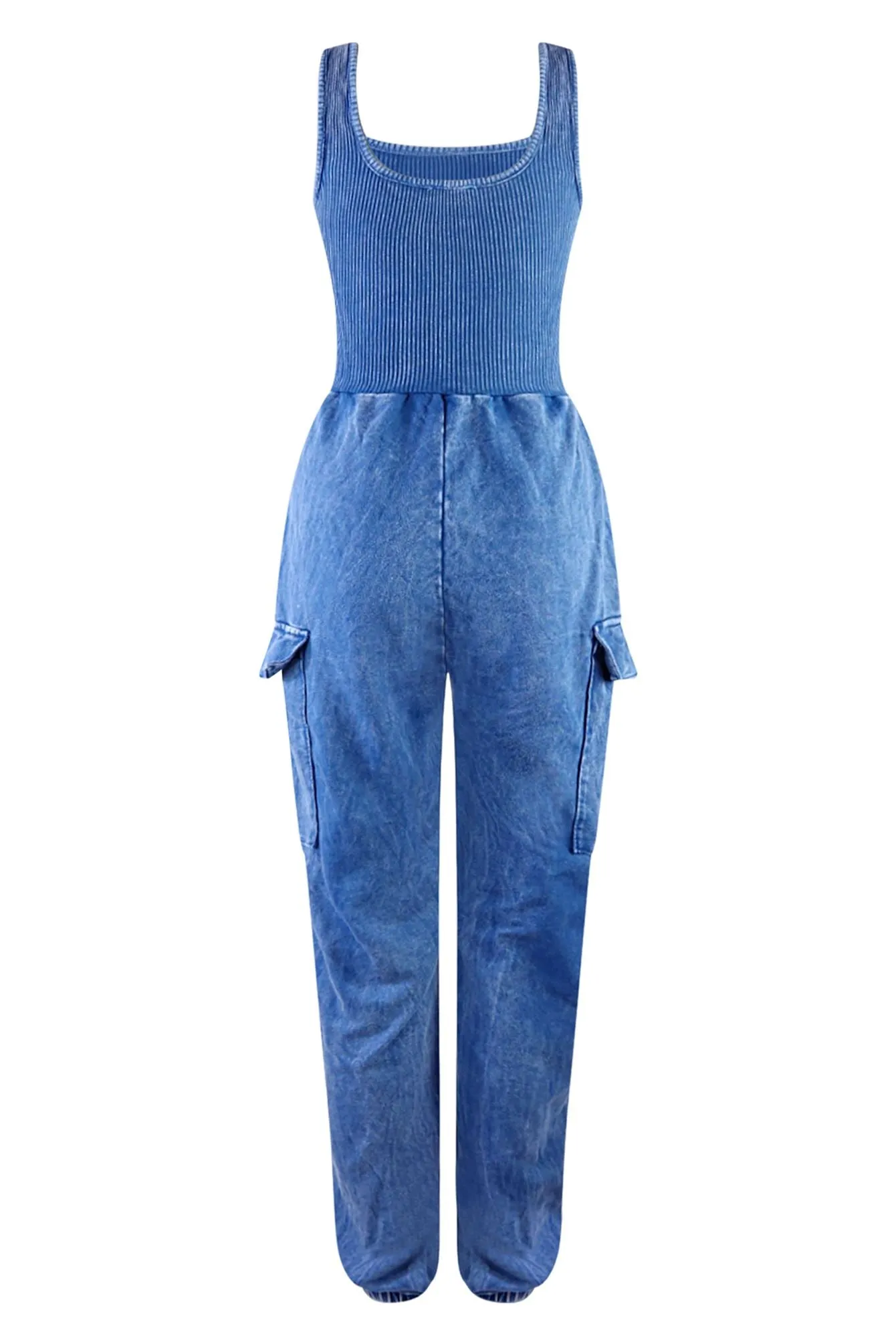 Kacy Mineral Washed Tank Jumpsuit