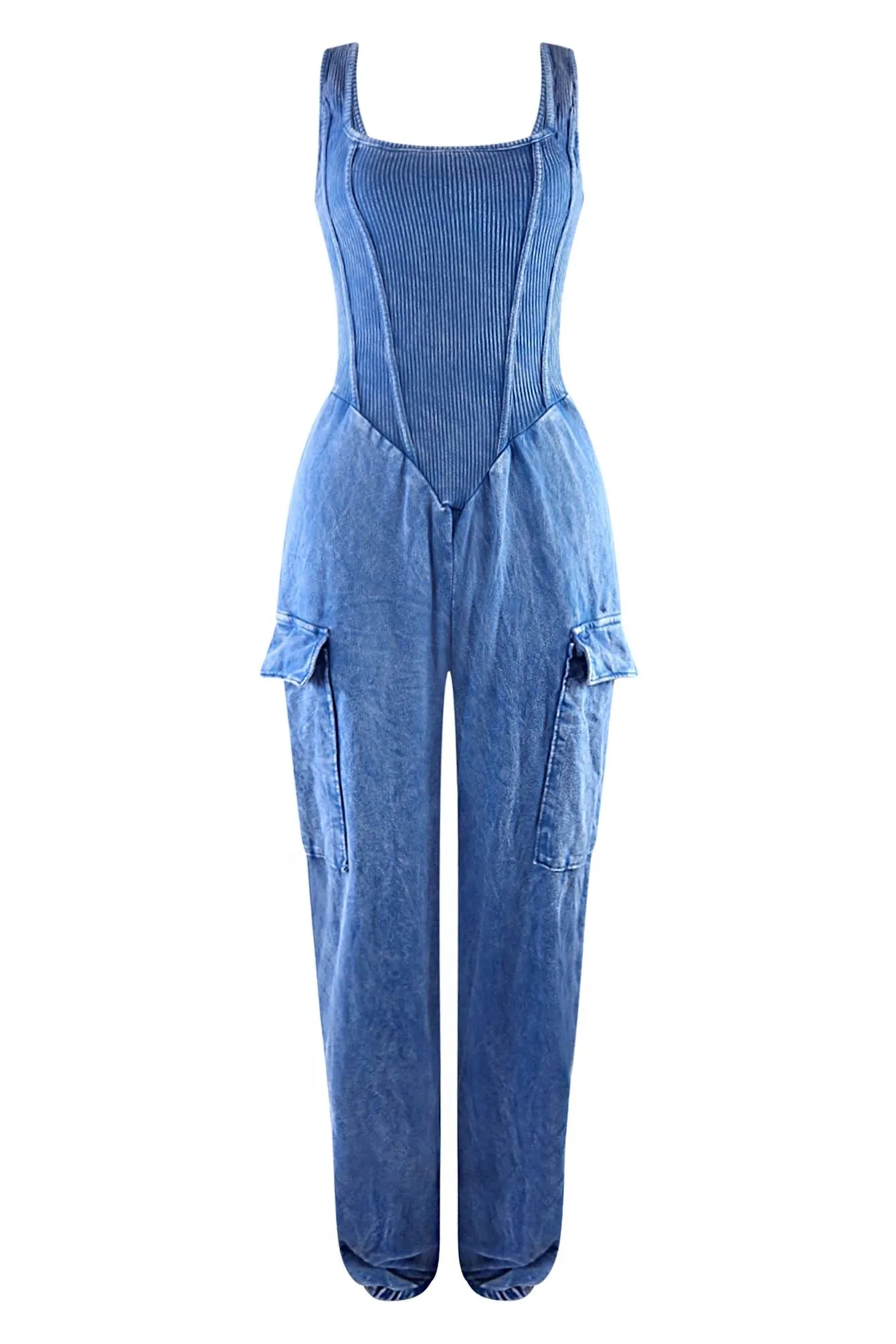 Kacy Mineral Washed Tank Jumpsuit