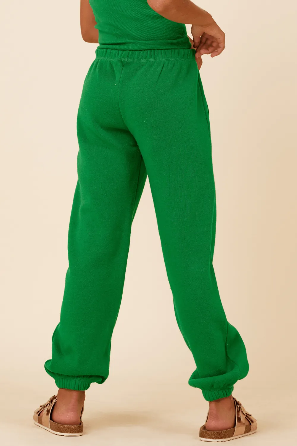 Kelly Green Slit Pocket Jogger