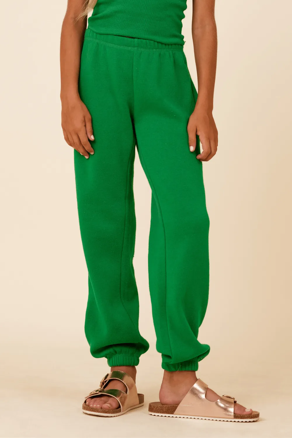 Kelly Green Slit Pocket Jogger