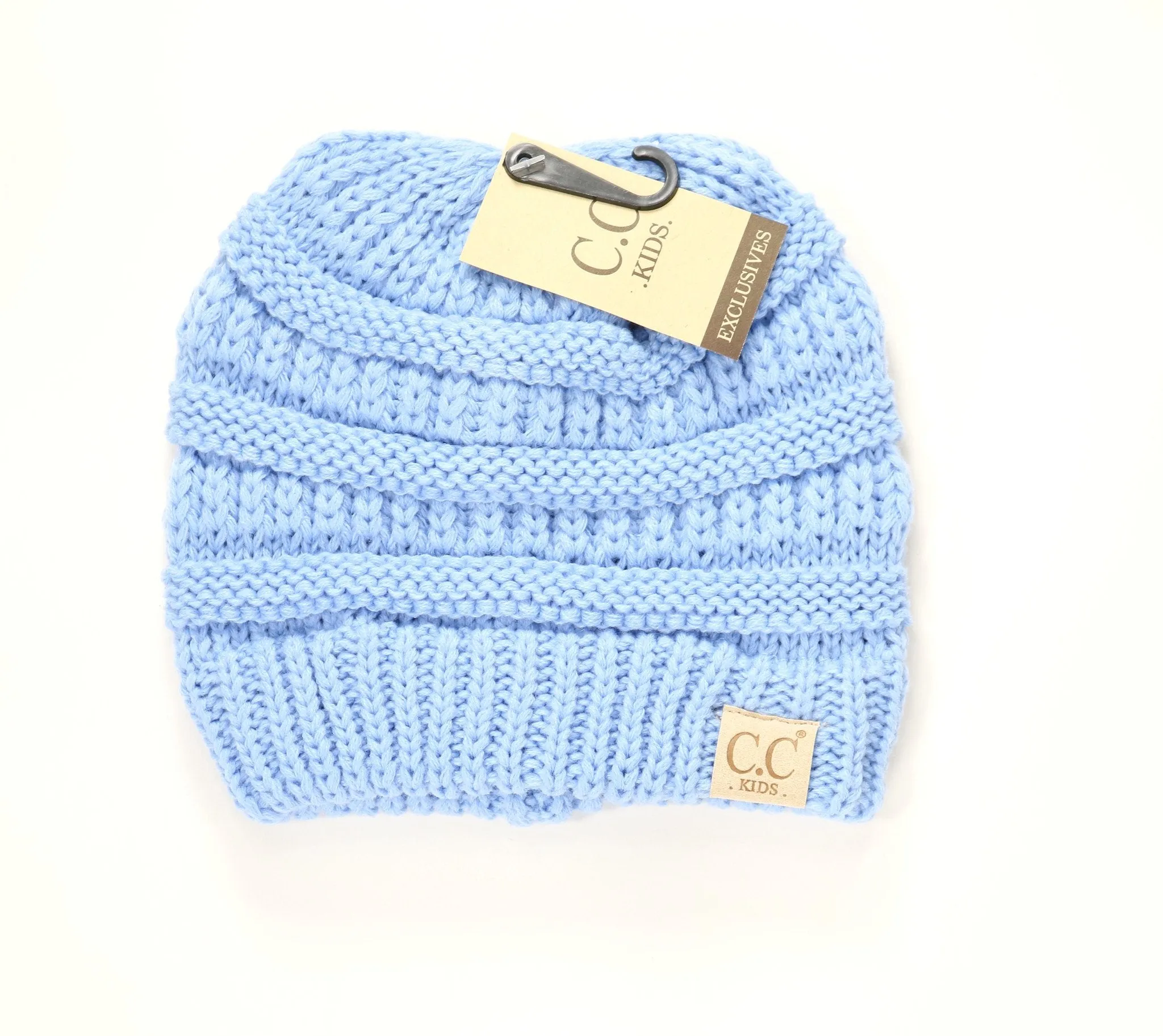 Kids Solid CC Beanie-Pale Blue