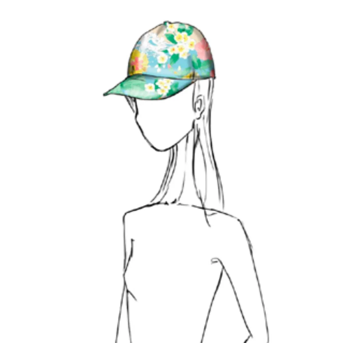 Leonard Paris Cap Sky Blue Floral - Women Collection Hat SALE