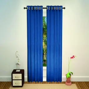 Lushomes Blackout Curtain, Blue Door Curtains with 8 Eyelets, curtains 7.5 feet long, curtains & drapes, parda (54 x 90 inches, Single pc)