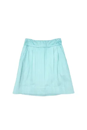 Maggie Mini Skirt - Aqua Faille