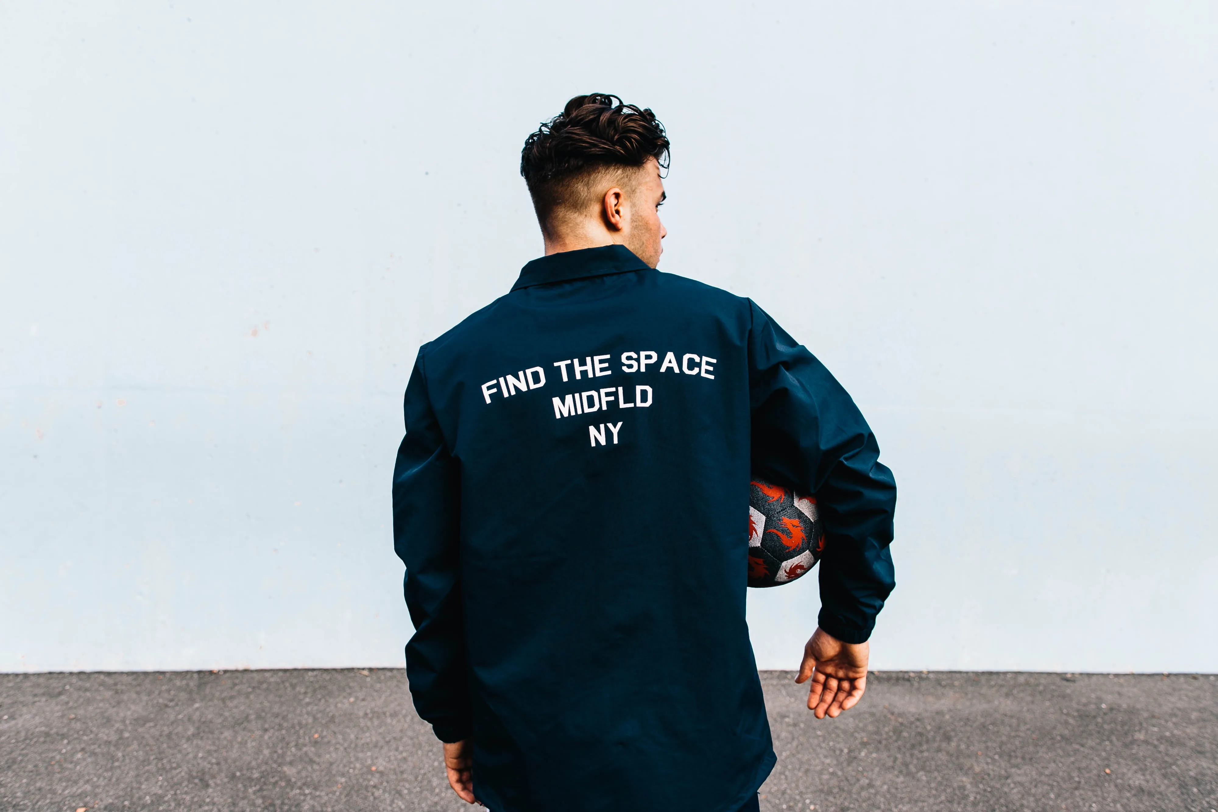 MIDFLD Enso Coaches Jacket - Navy Blue