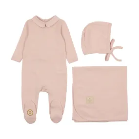 Mon Tresor Baby Textured Elegance Girls Layette Set Light Rose Size:6 Month