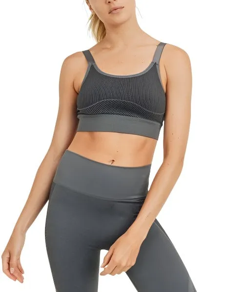 Mono B Seamless Mermaid Bra AT2777 Charcoal