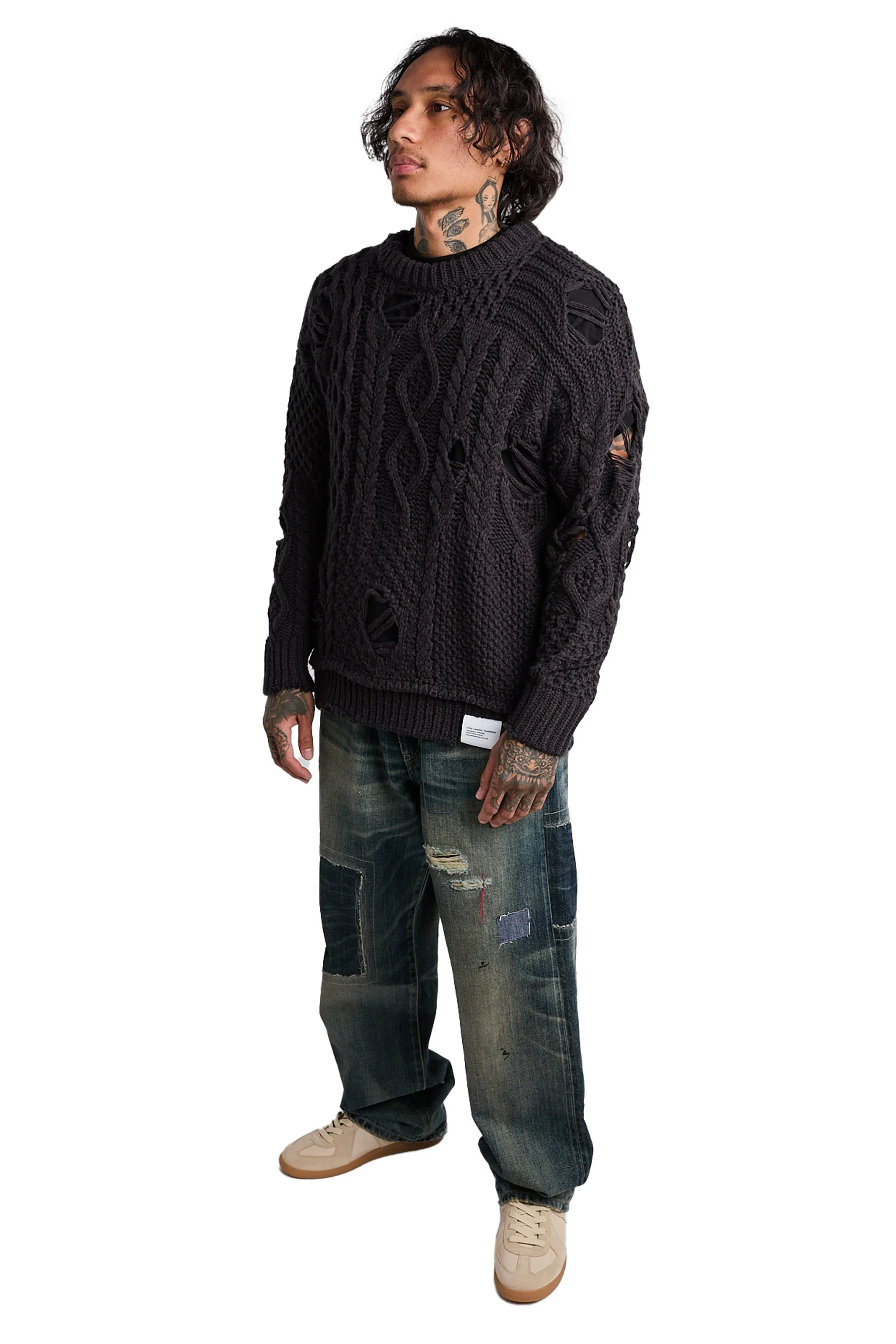 Neighborhood Patchwork Savage Sweater 'Navy'