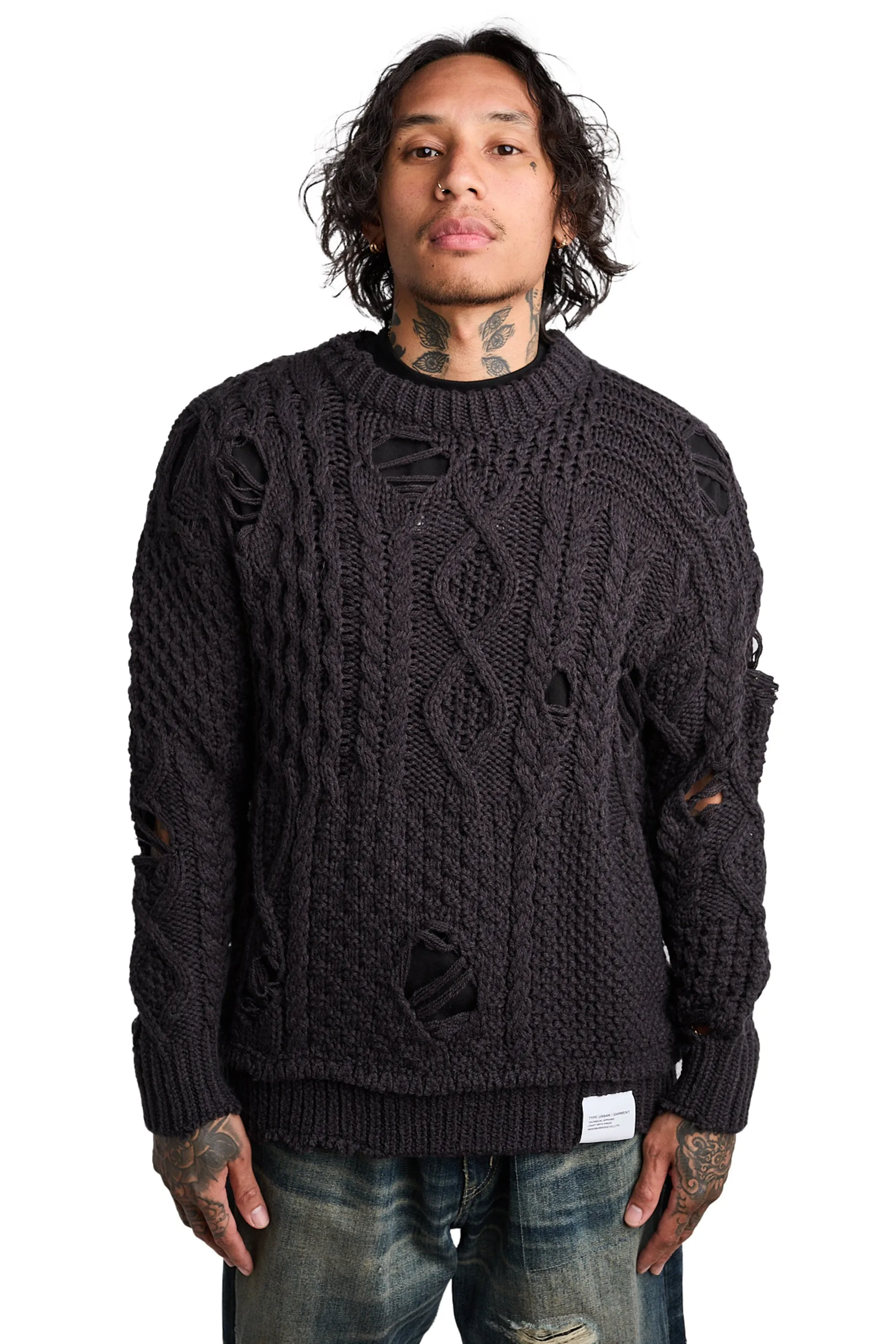 Neighborhood Patchwork Savage Sweater 'Navy'