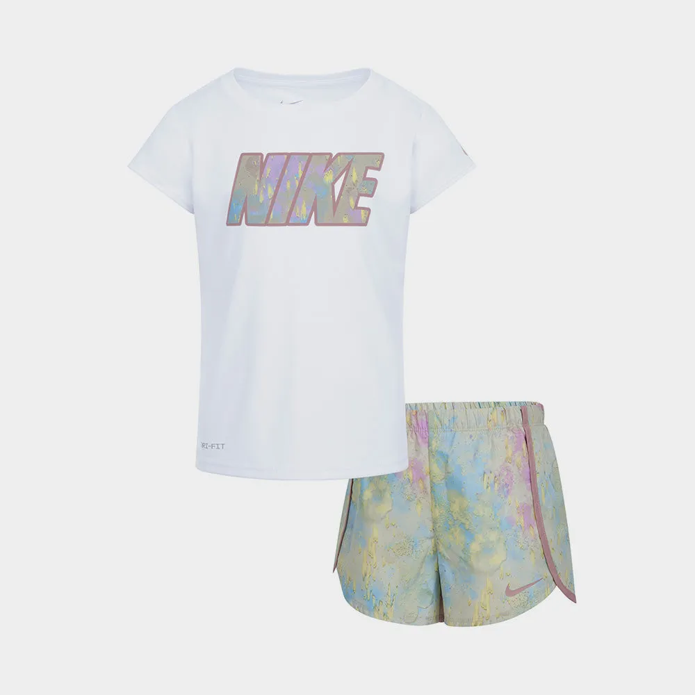 Nike Kids Dri Fit Tee & Sprinter Set White/Multi _ 182071 _ White