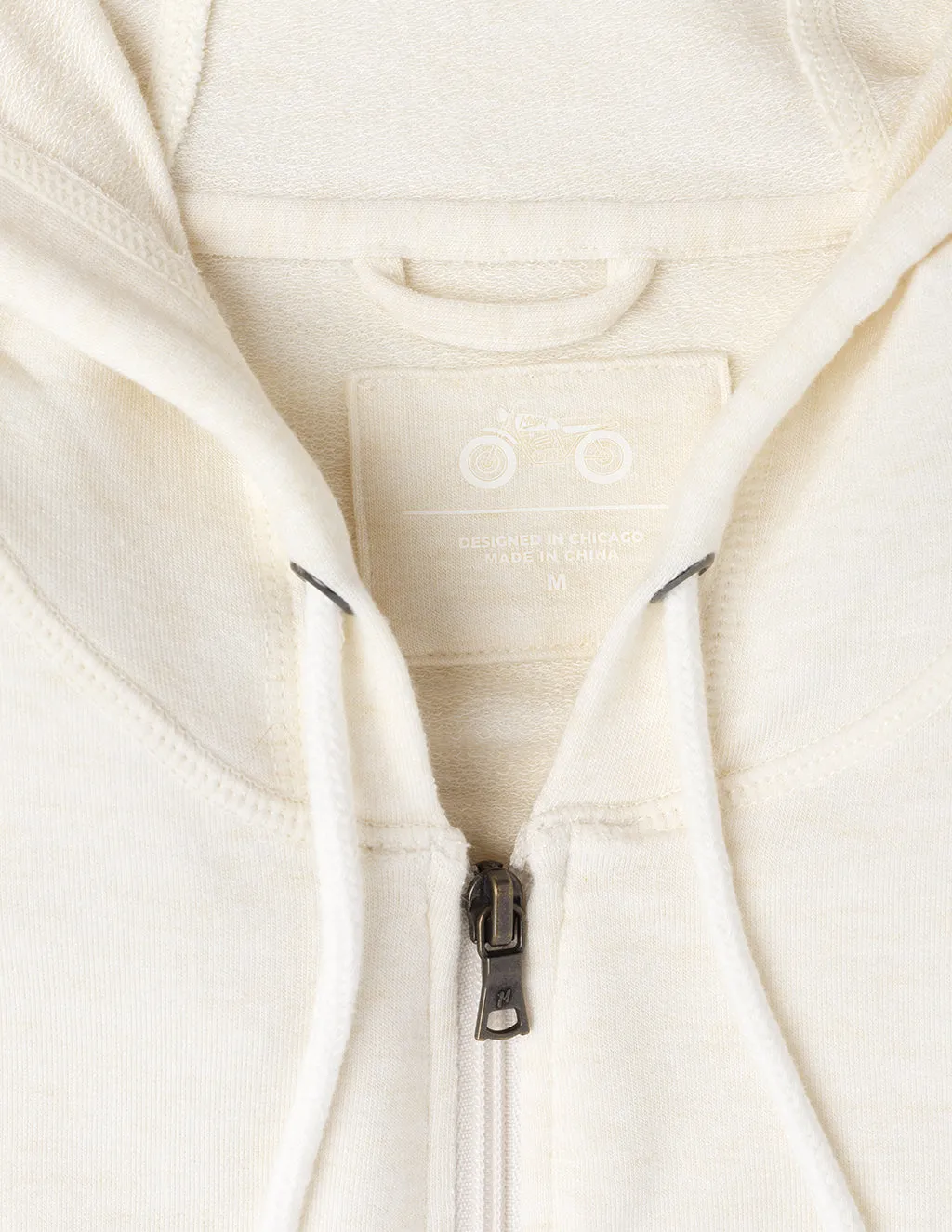 OATMEAL CASHMERE ZIP UP