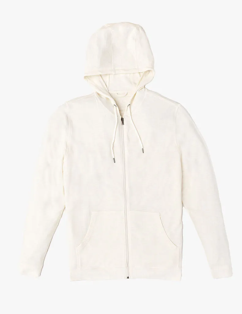 OATMEAL CASHMERE ZIP UP