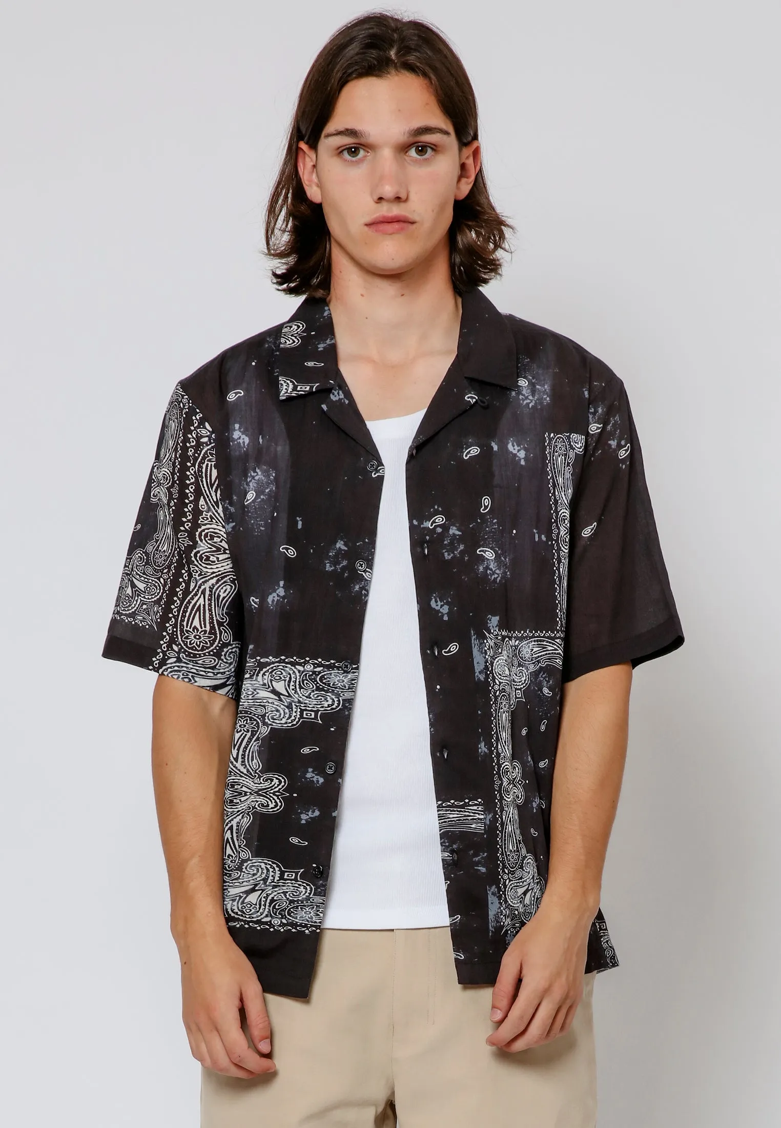 PAISLEY WORK SHIRT BLACK