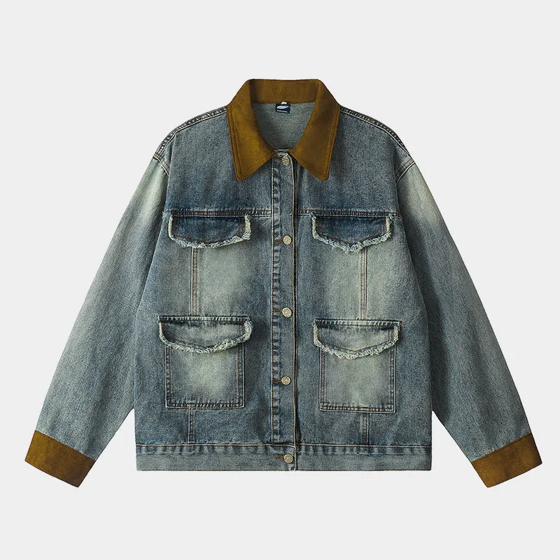 Patch Blend | Retro Patchwork Denim Jacket