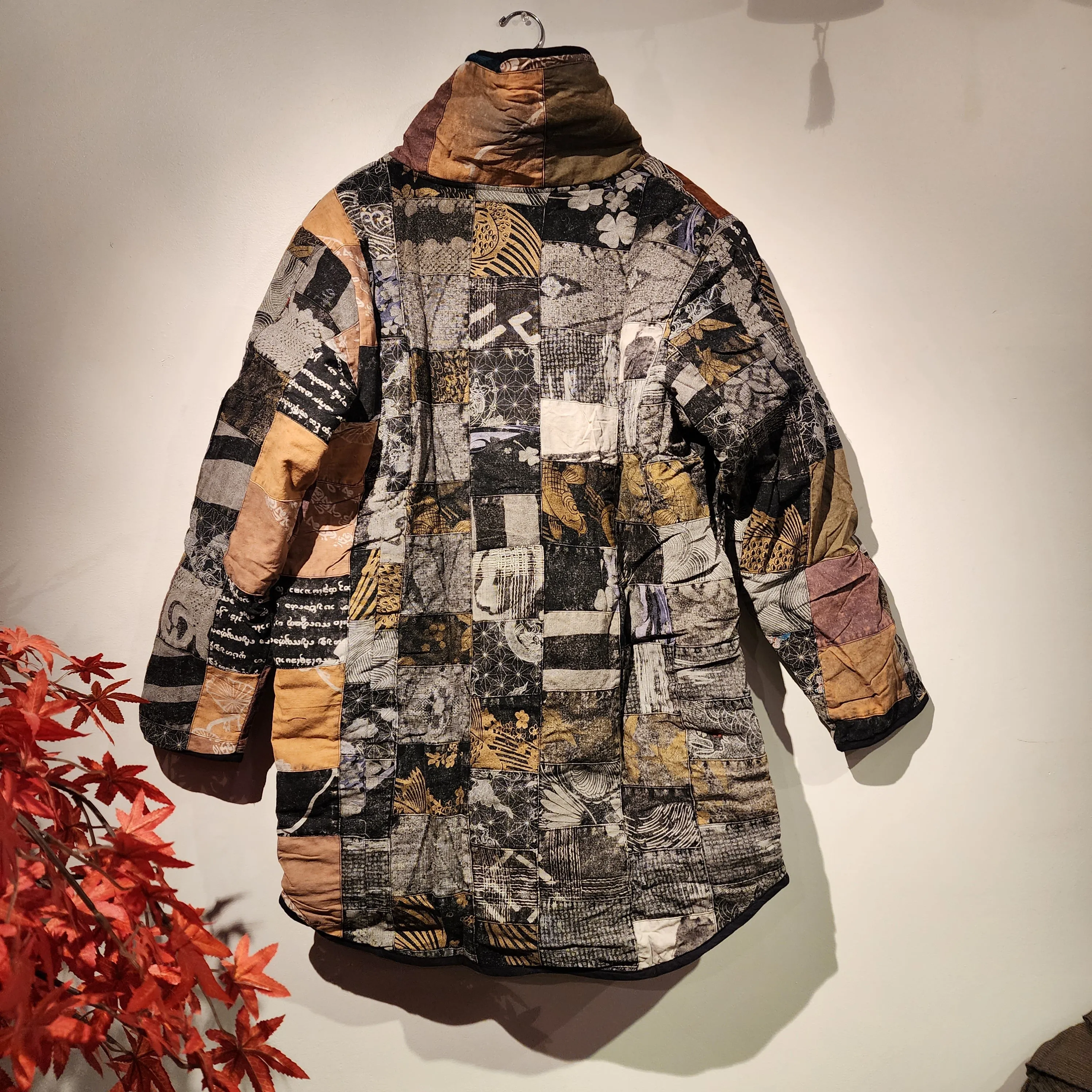 Patchwork Winter Jacket with pockets 2023