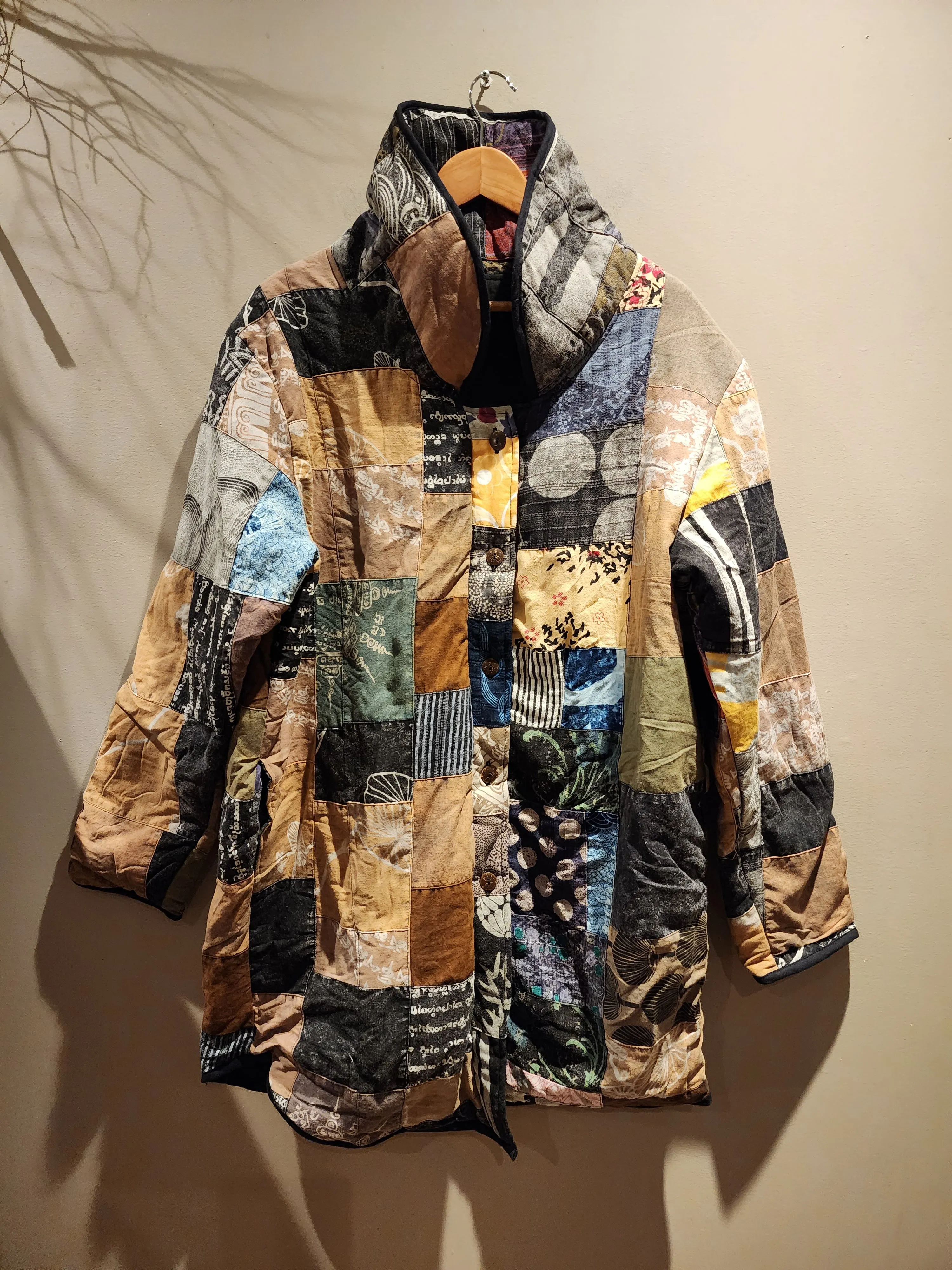 Patchwork Winter Jacket with pockets 2023A