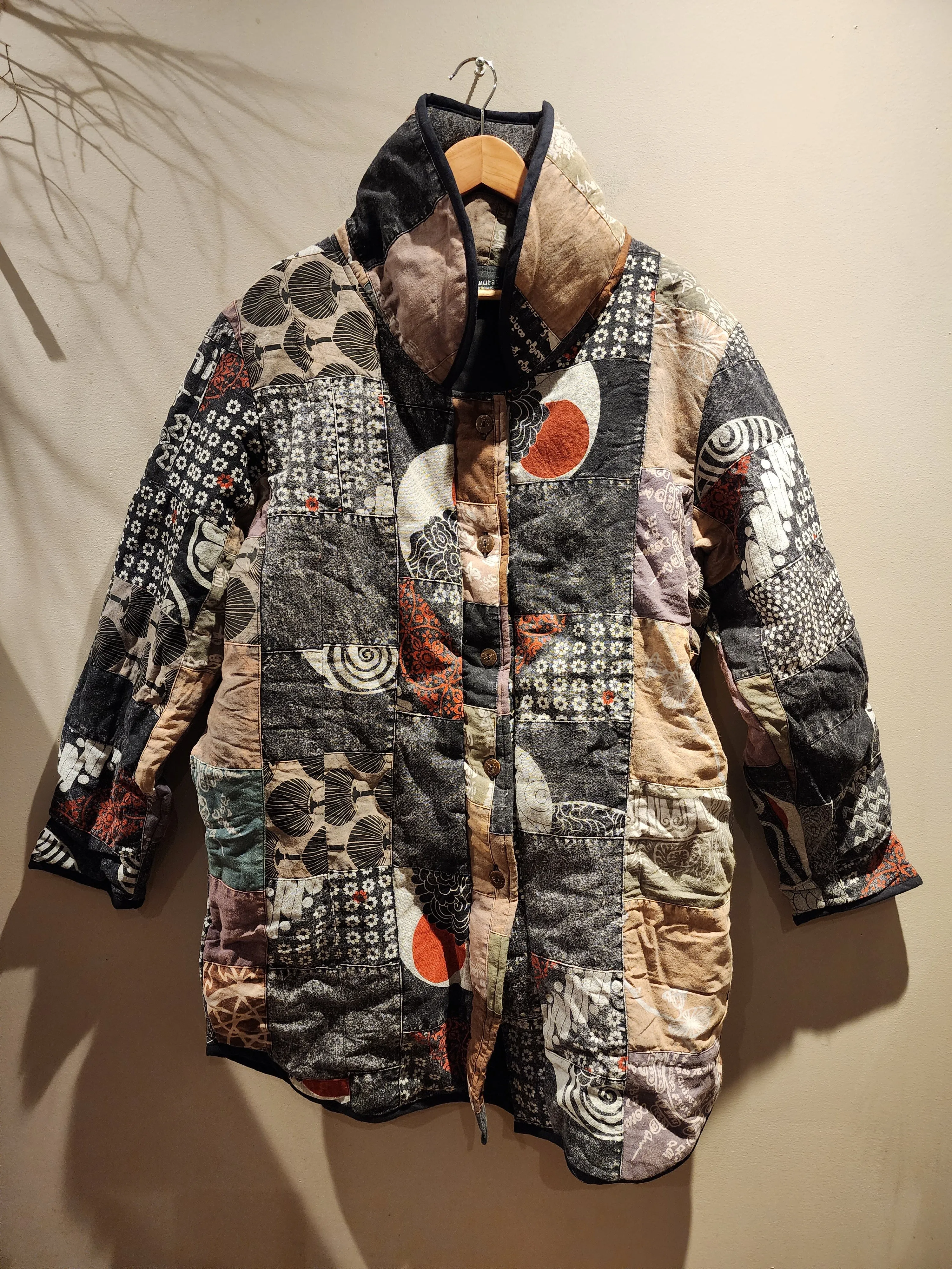 Patchwork Winter Jacket with pockets 2023C