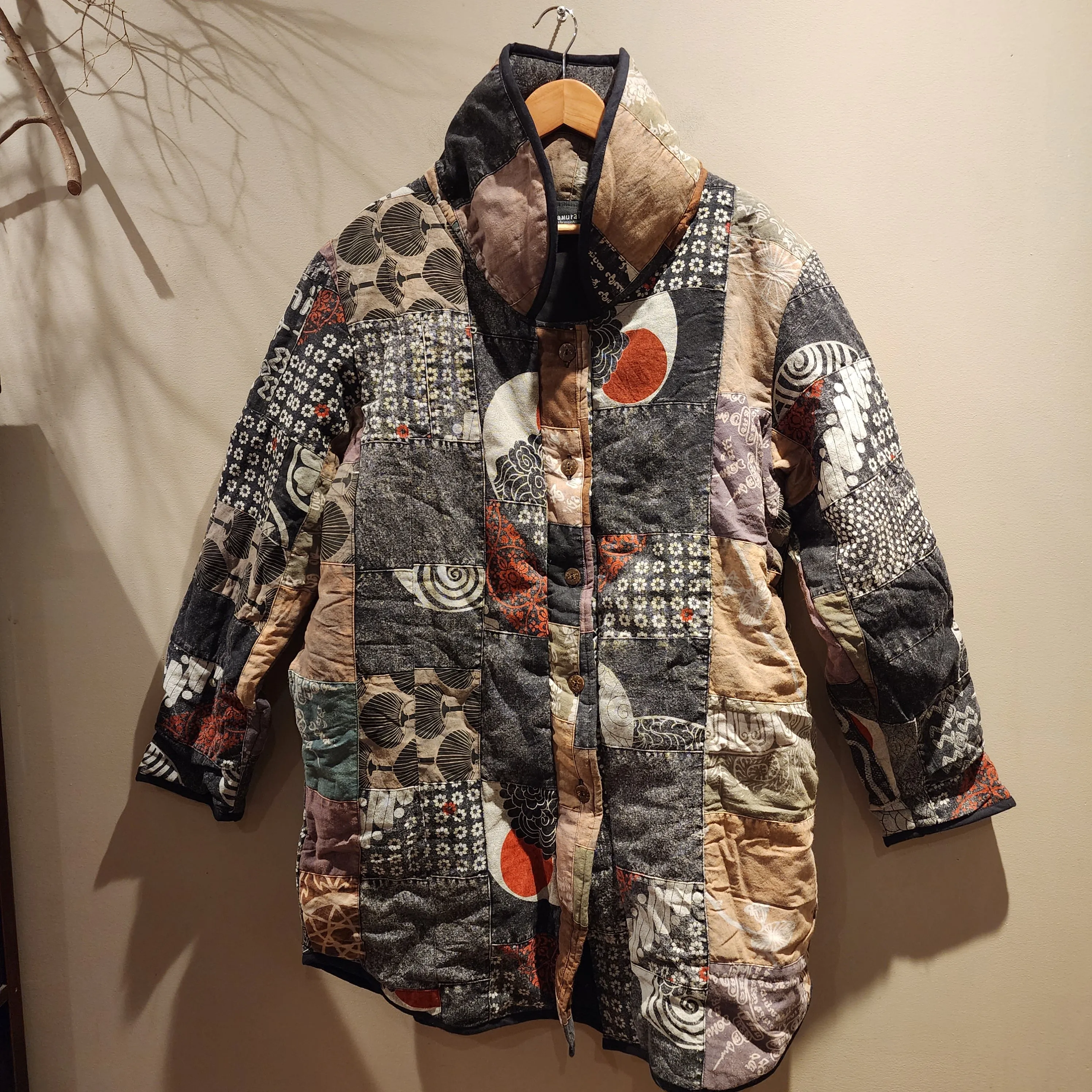 Patchwork Winter Jacket with pockets 2023C