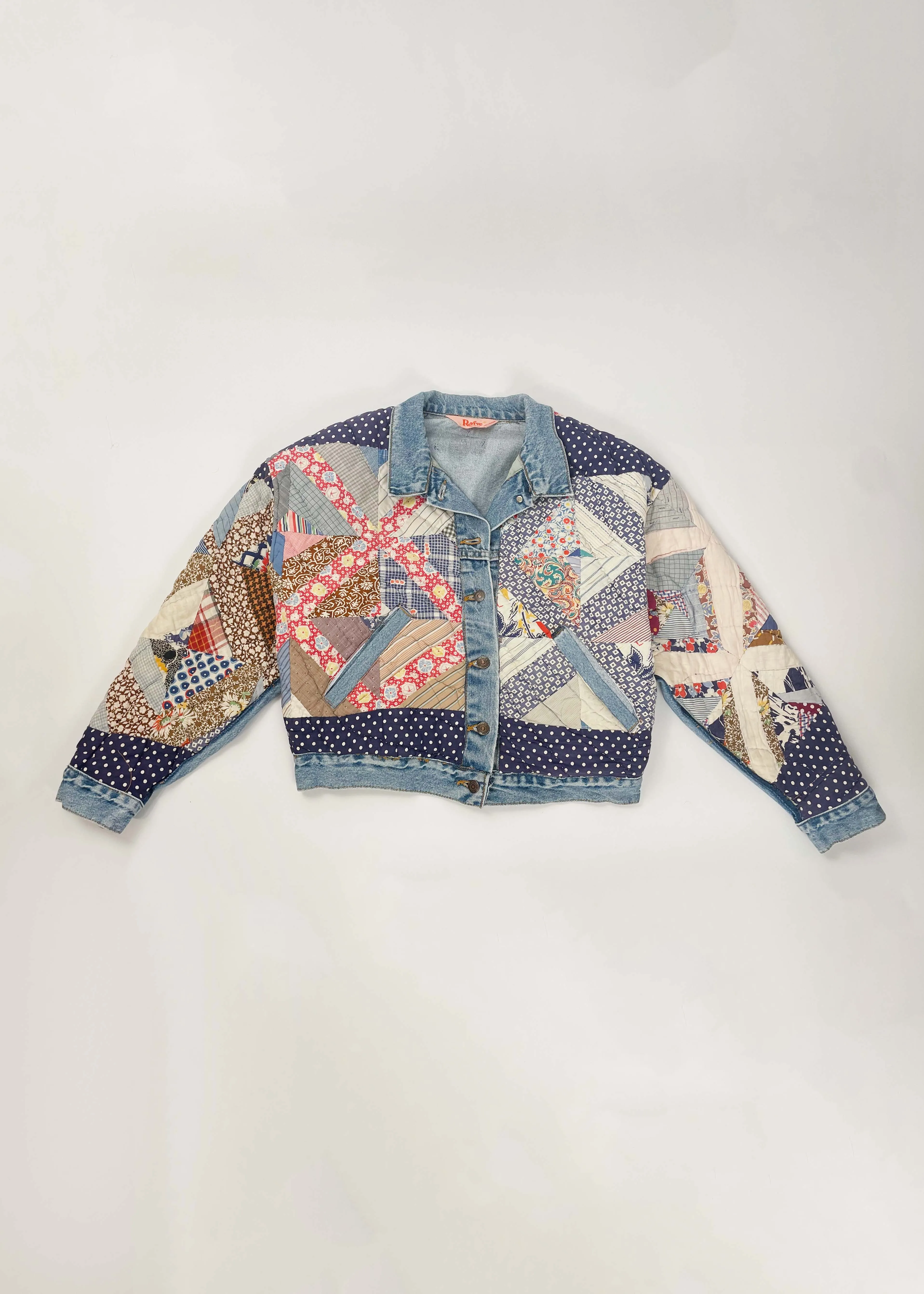 Quilted Patchwork Denim Jacket