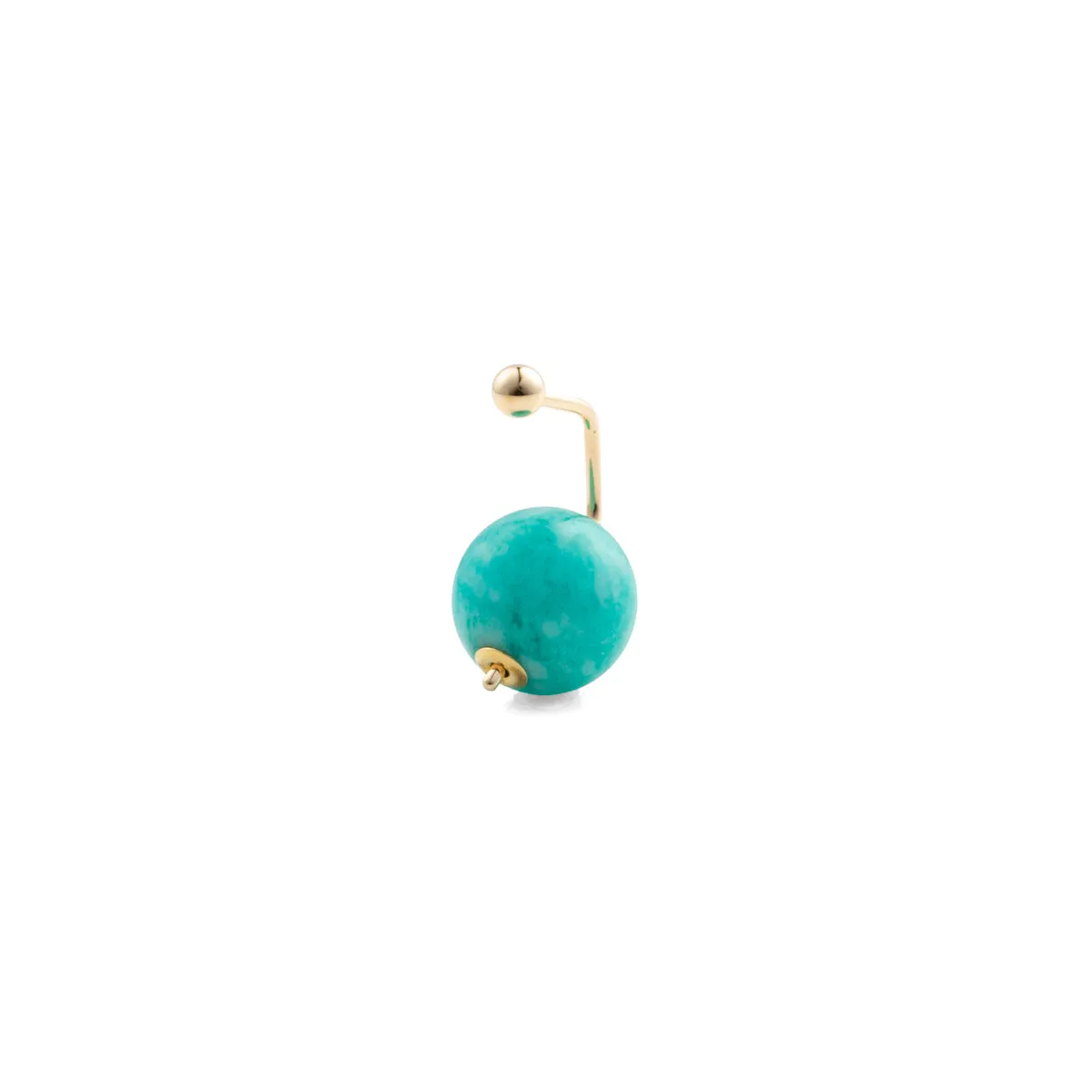 "Bumble Bee" Earring with Amazonite Backing