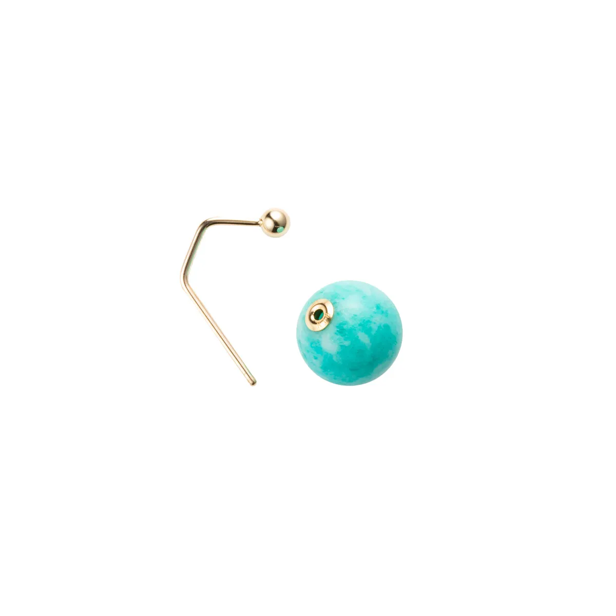 "Bumble Bee" Earring with Amazonite Backing