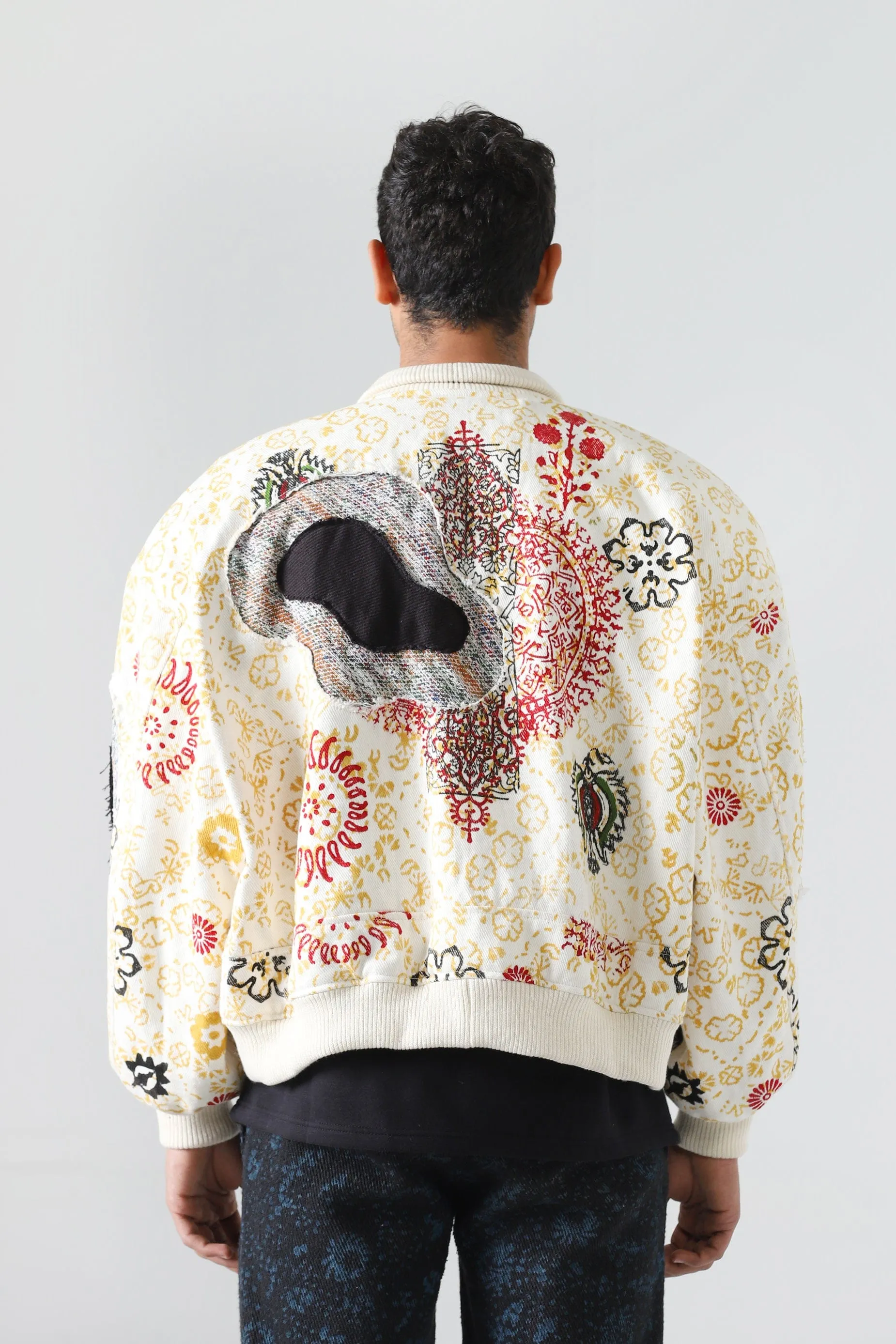 "INNER WORKINGS" BLOCKPRINT BOMBER