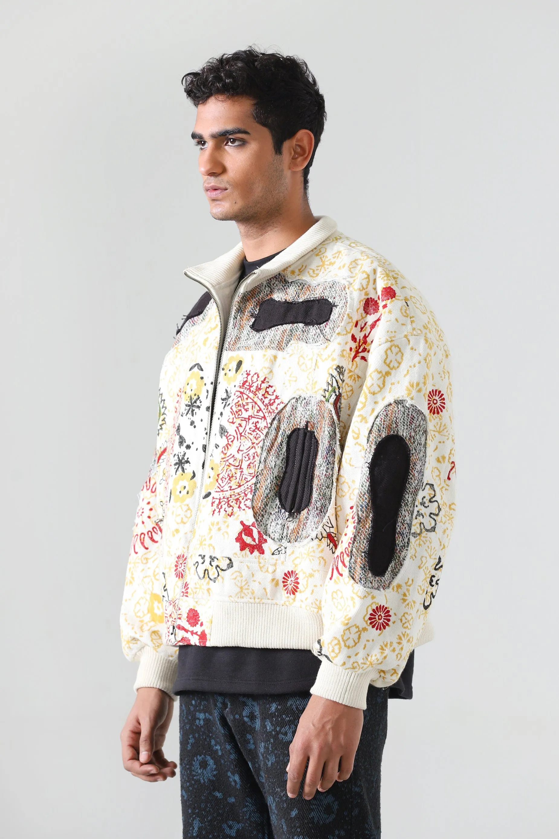 "INNER WORKINGS" BLOCKPRINT BOMBER