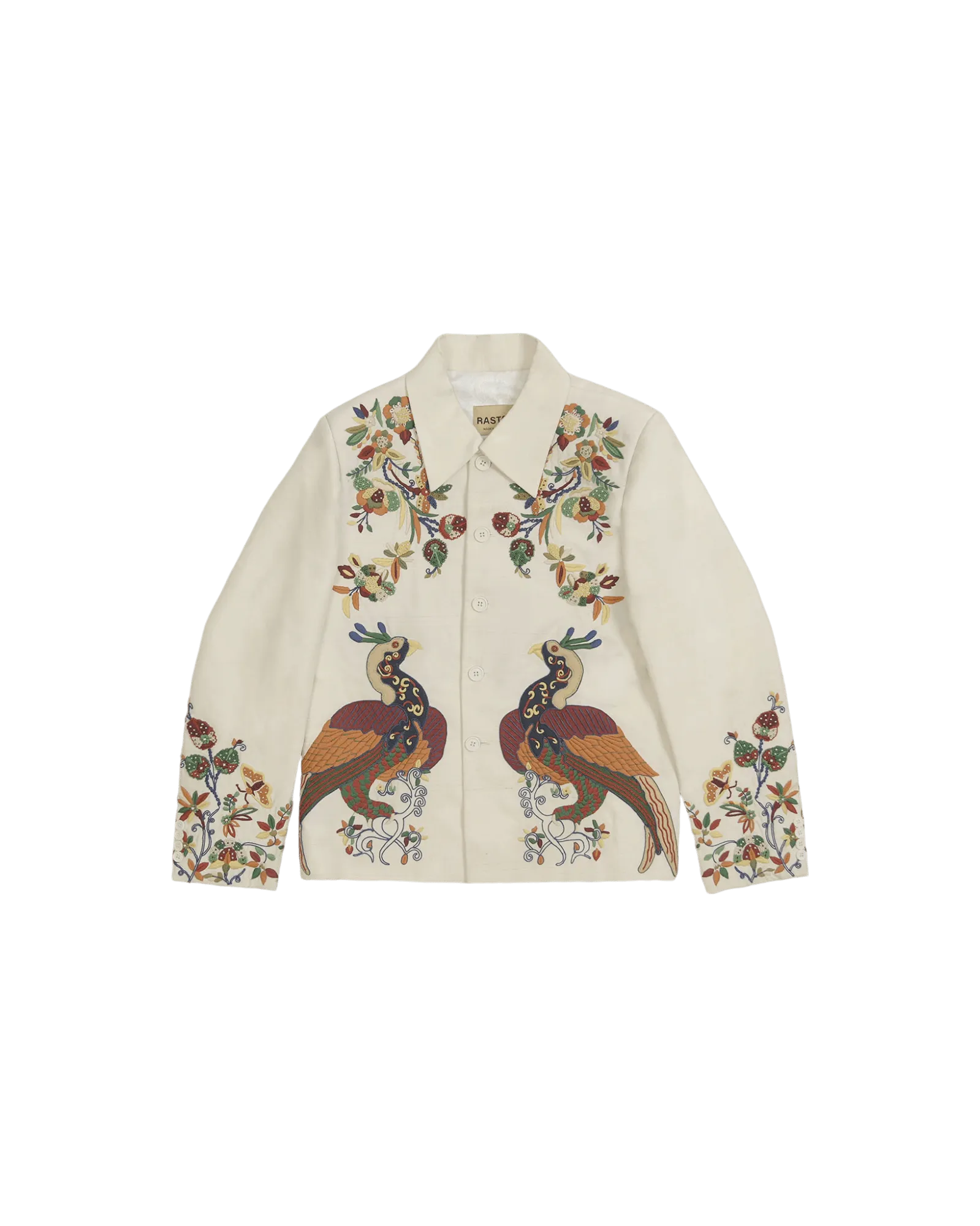 "PAINTED BIRD" SILK JACKET