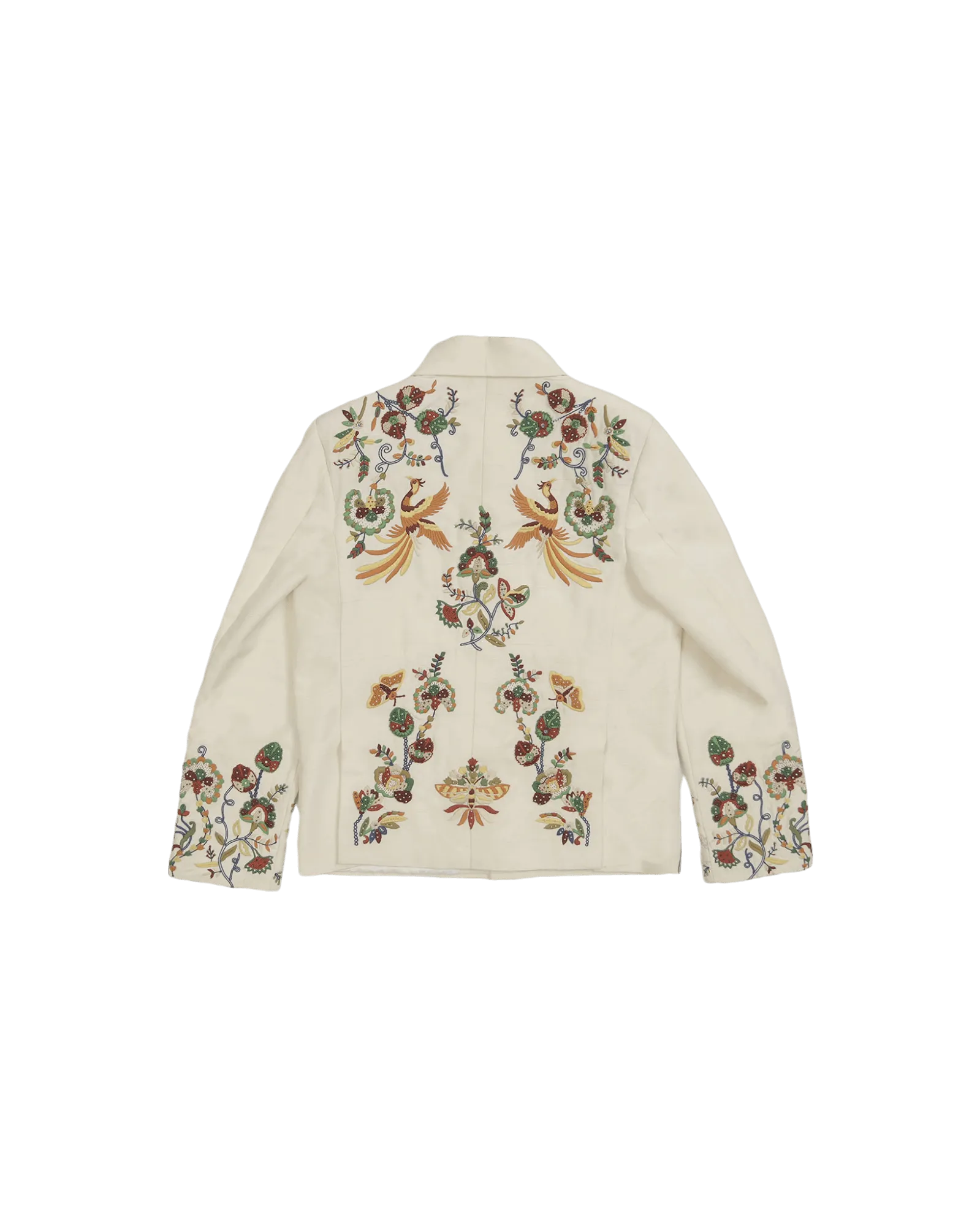 "PAINTED BIRD" SILK JACKET