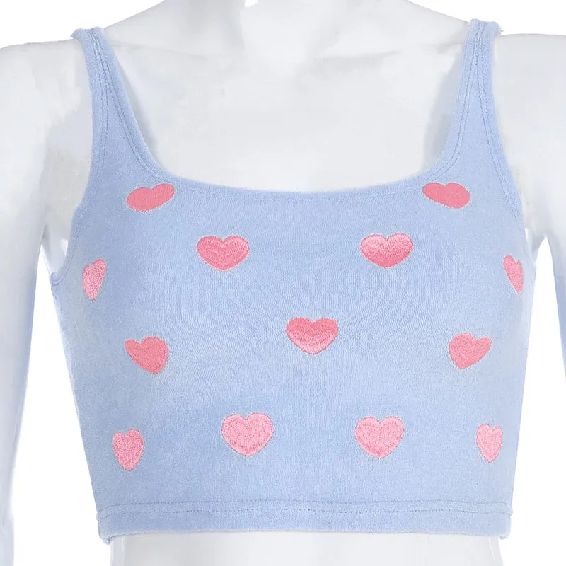 "PLUSH HEART" CROP TOP