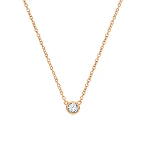 Rose Gold Basic Cubic Necklace