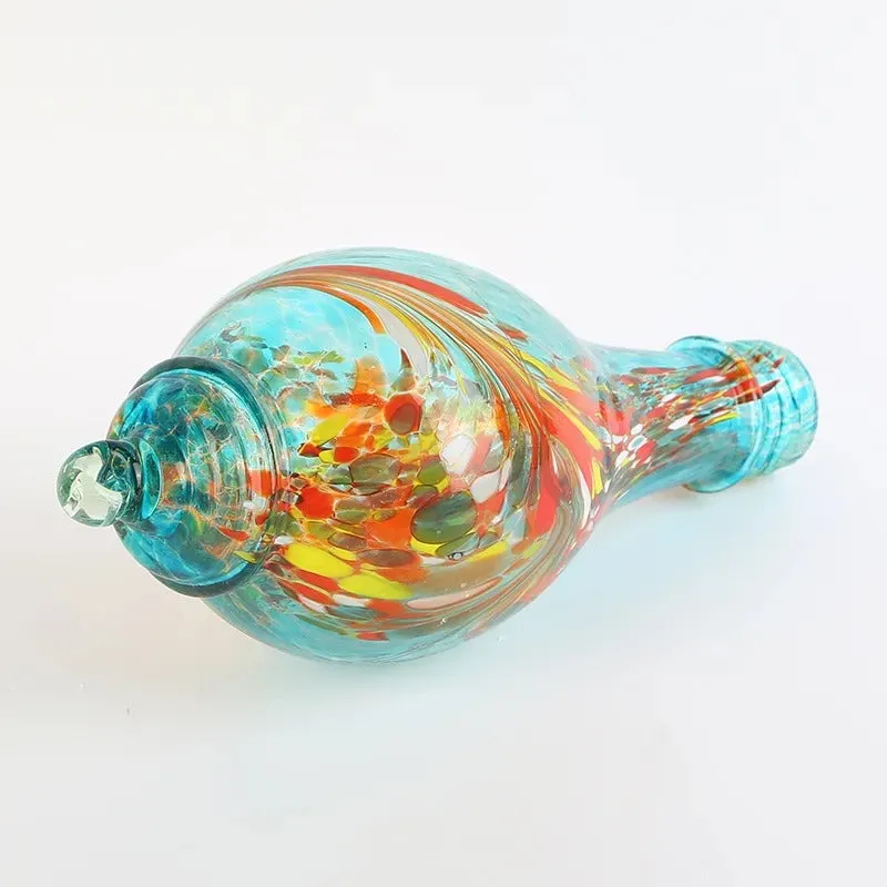 Shirem Hand Blown Glass Hummingbird Feeder - 25 Ounces