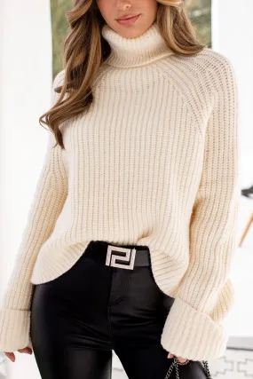 Skyler Cream Turtleneck Sweater