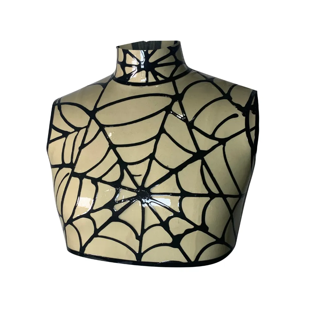 Spider Web Plush Print Crop READY TO SHIP