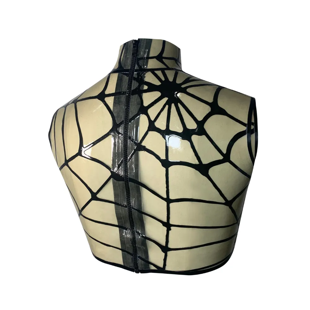 Spider Web Plush Print Crop READY TO SHIP