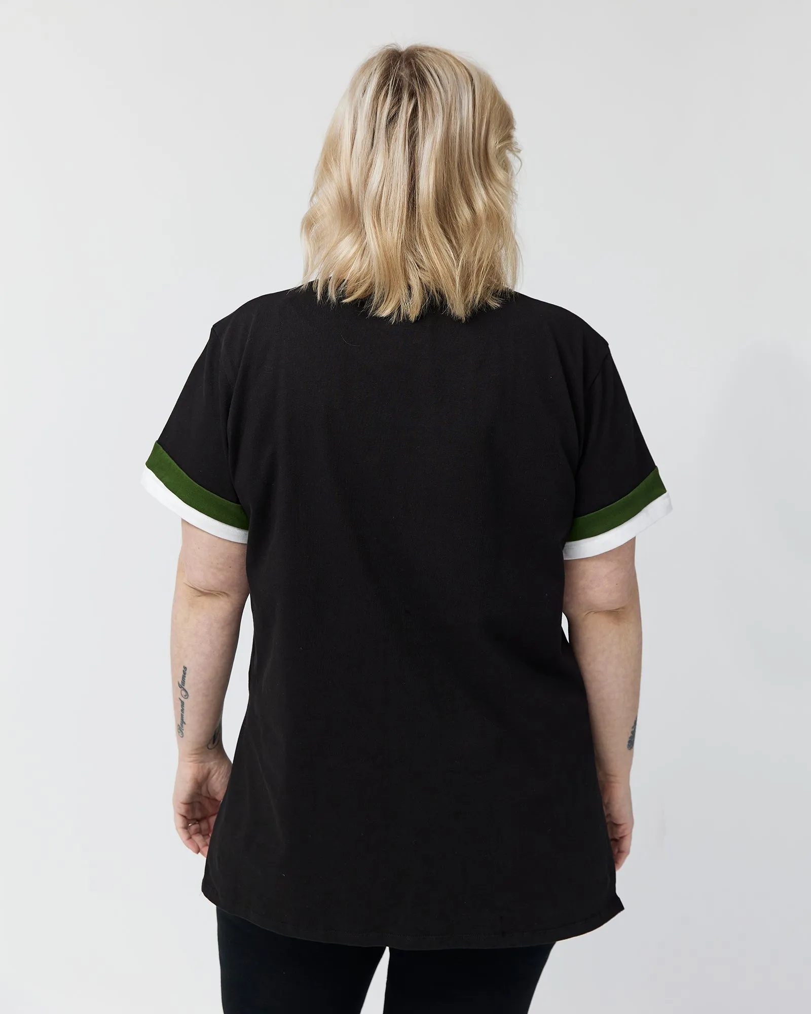 Sports Luxe Logo Tee - Black