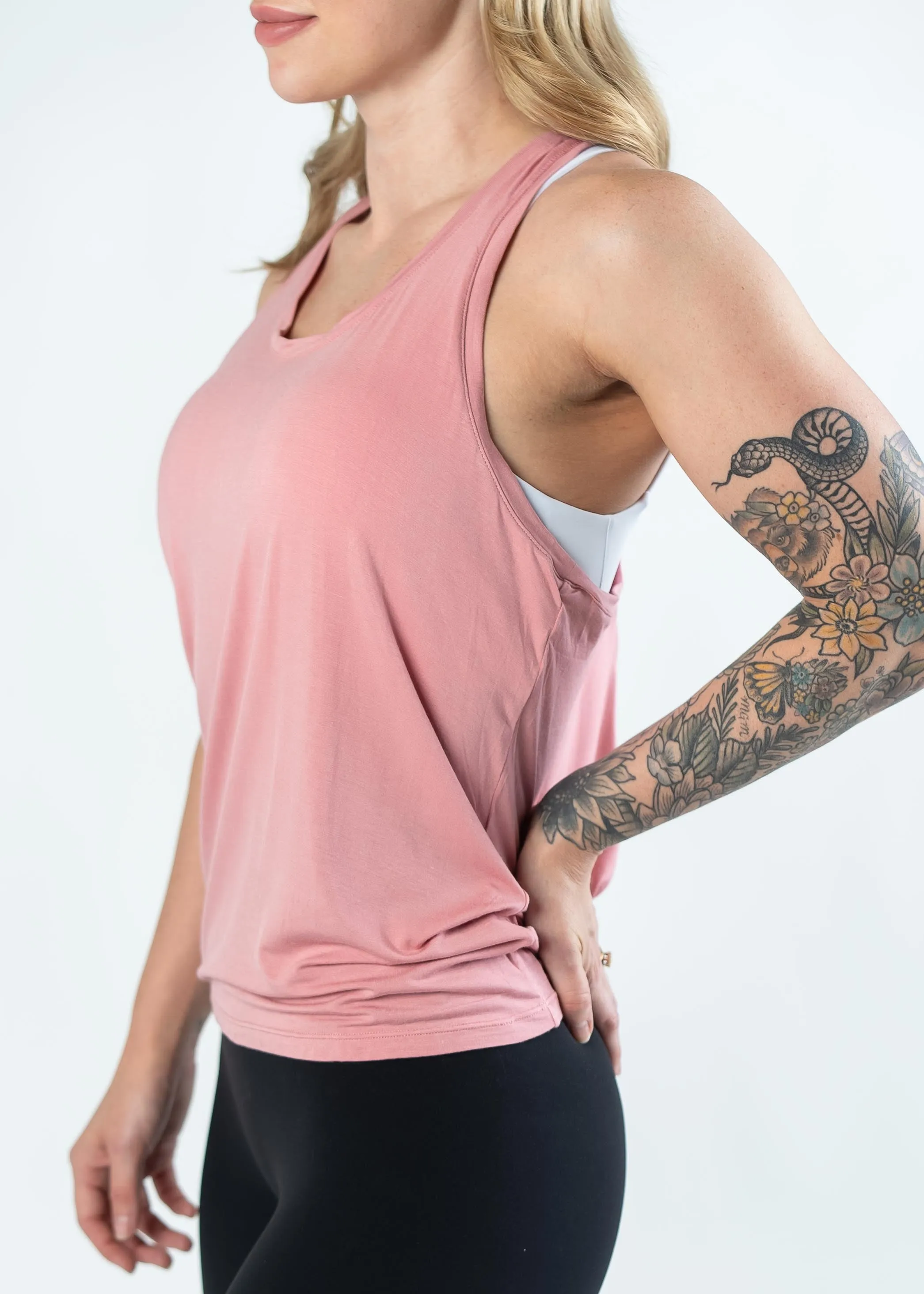 Tie Back Tank Top | Pink