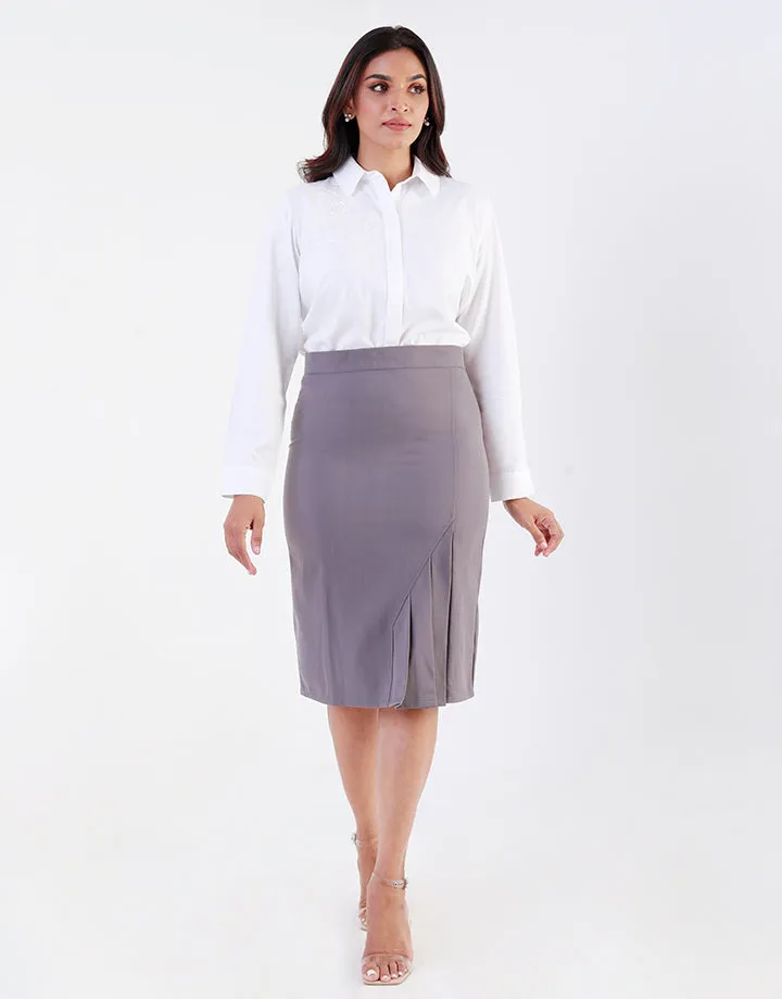 Tight Skirt with Front Pleated