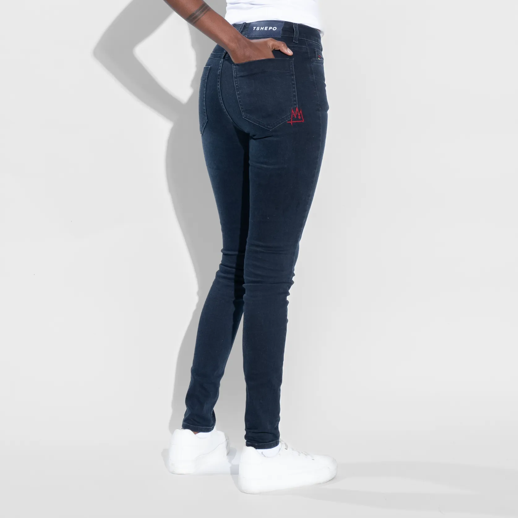 TSHEPO LADIES SKINNY ROYAL TAKALANI JEANS, INDIGO