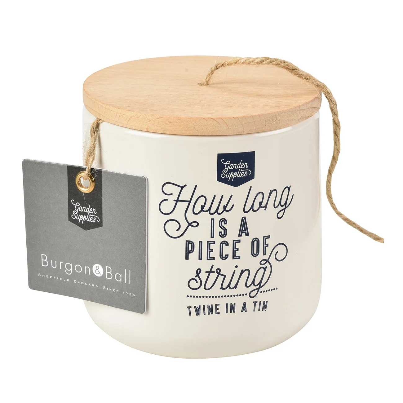 Twine Dispenser with 120m of Jute Twine - Stone