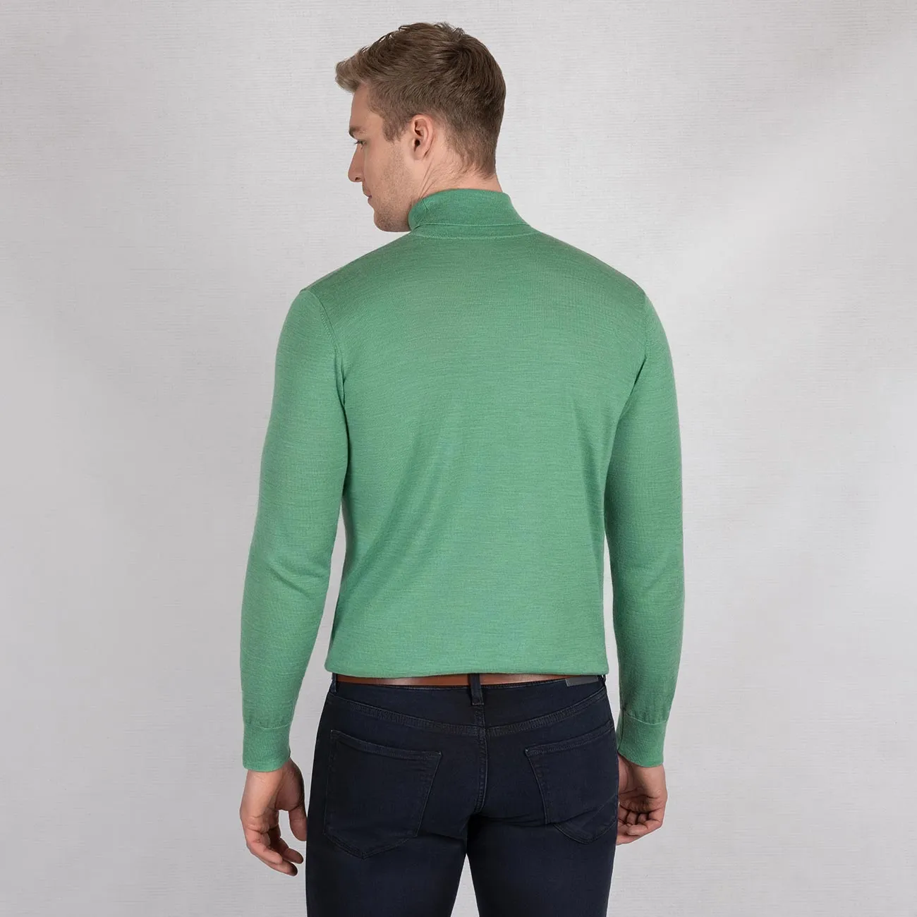 Wool Pullover Light Turtleneck Men